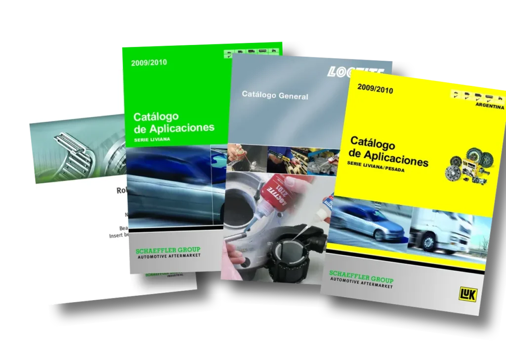 Catálogos técnicos en PDF de rodamientos INA y FAG, LUK y Loctite que distribuye Baires Industria