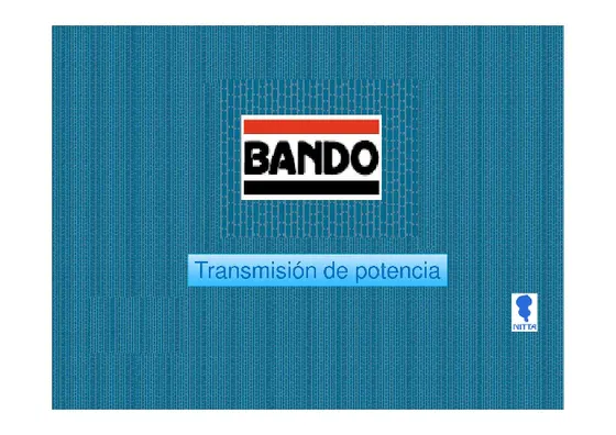 Portada de la presentación de correas Bando para transmisión de potencia